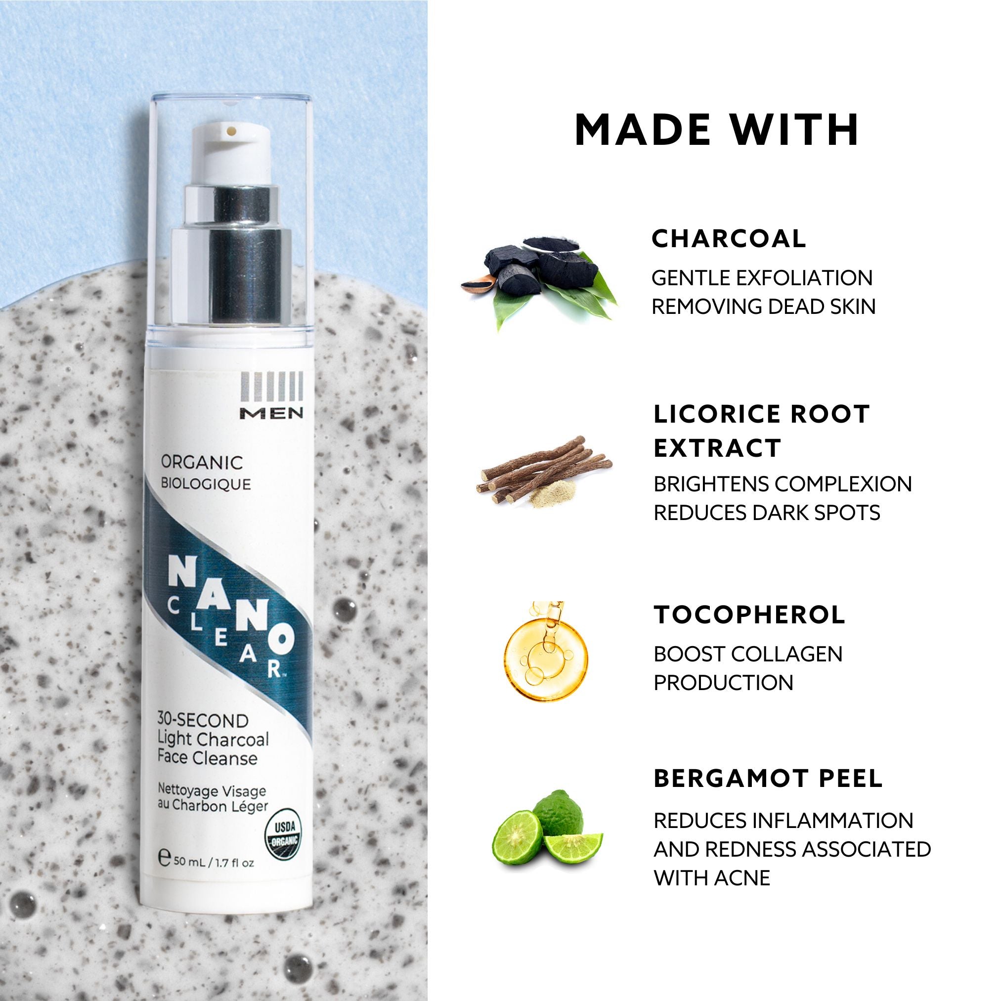 30-SECOND Light Charcoal Face Cleanse