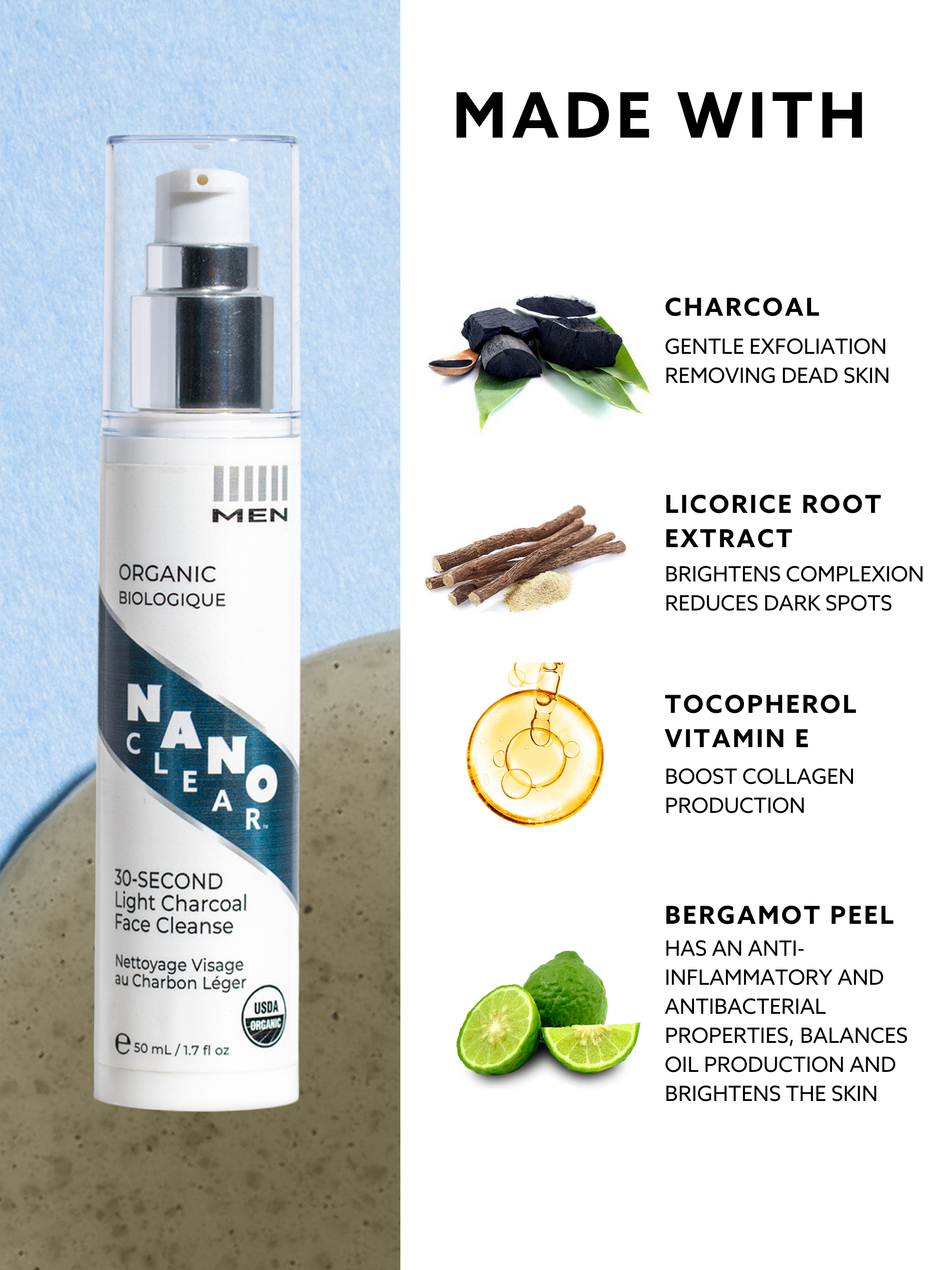30-SECOND Light Charcoal Face Cleanse